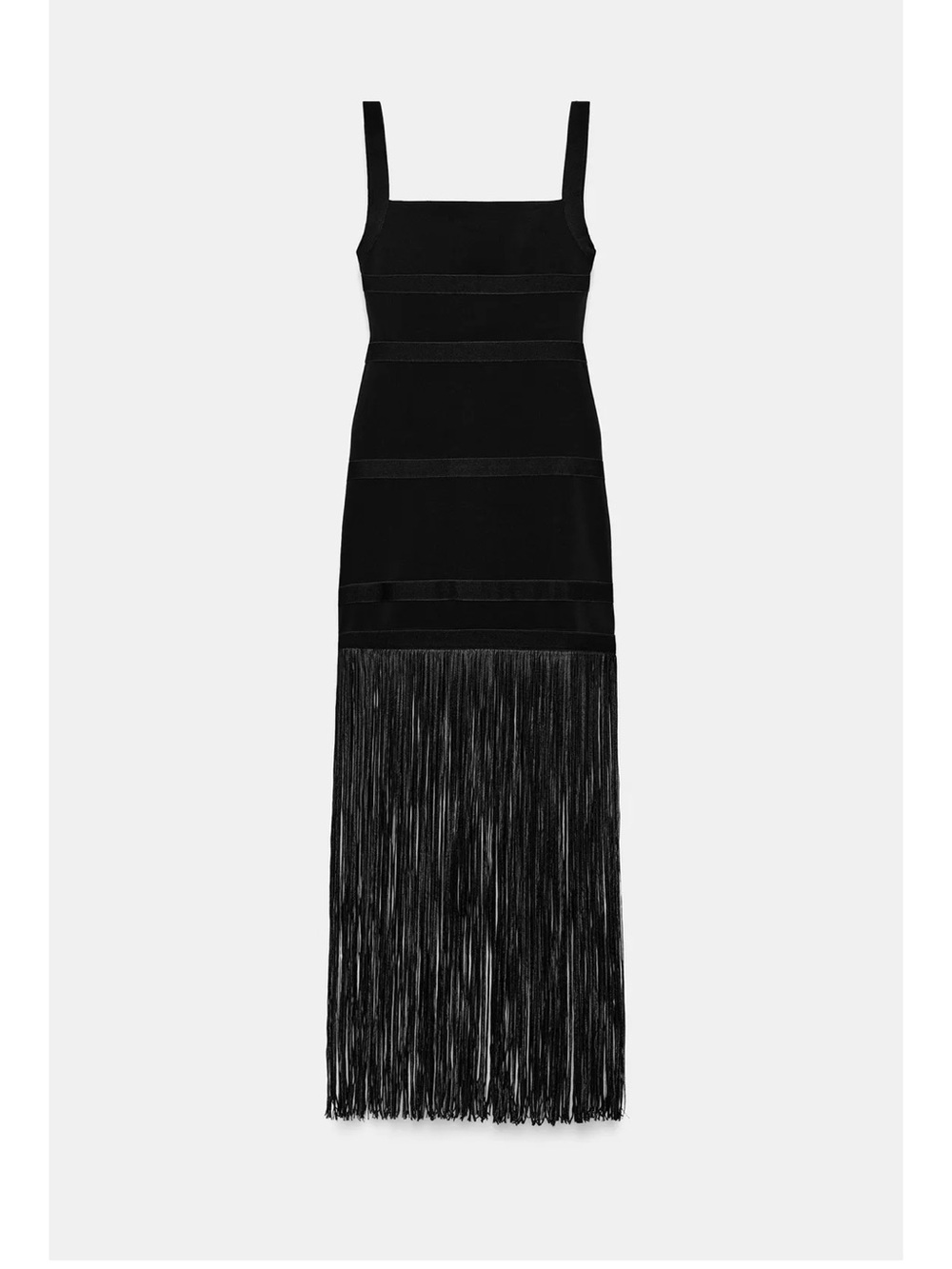 ZARA LONG FRINGED DRESS - Picture 5 of 7